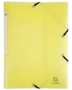 Photo Chemise A4 à élastiques en PP - Jaune EXACOMPTA Chromaline Pastel