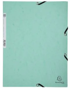 Photo Chemise à élastiques 3 rabats Carte lustrée 400g - Vert Pastel EXACOMPTA Image