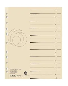 Photo Intercalaires en carton - 240 x 300 mm - Chamois : HERLITZ Lot de 10 réf. 5971502