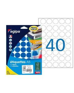 photo AGIPA 114322 pastilles adhésives 24 mm - Bleu