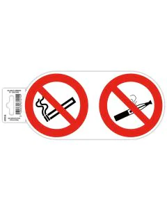 Photo Panneau adhésif - Interdit de vapoter et de fumer - Rouge EXACOMPTA