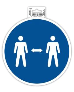 Photo Panneau adhésif - Gardez vos distances - Bleu EXACOMPTA