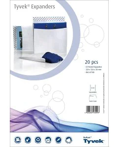 Photo Lot de 20 pochettes à soufflet  229 x 324 mm Tyvek 67180 : Enveloppes