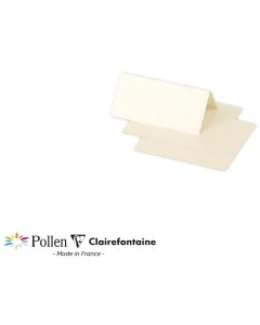 Photo POLLEN Porte-nom Ivoire irisé 85 x 80 mm 75086C Clairefontaine