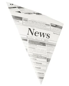 Photo Cornet pour fingerfood - 325 x 230 x 230 mm PAP STAR Newsprint 