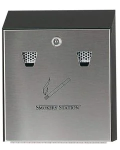 Image Cendrier mural compact Zone fumeurs FGR1012EBK RUBBERMAID