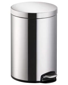 Photo Poubelle à pédale Classic 12 litres - Argent : HELIT H2403500