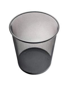 Photo Corbeille à papier 15 litres en métal - Noir : HELIT Mesh H2518595