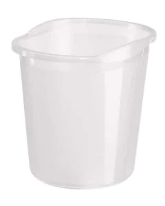 Photo Corbeille à papier 13 litres - Blanc translucide : HELIT H2360210