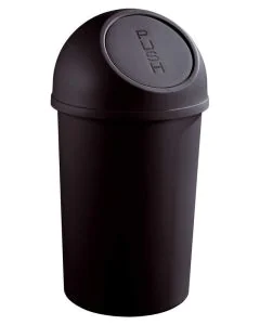 Photo Corbeille à papier avec couvercle 25 litres - Noir : HELIT H2401295