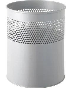 Photo Corbeille à papier en acier 15 litres - Argent : HELIT H2515799
