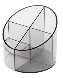 Photo Pot à crayons Multipot Economy - Gris transparent : HELIT H6390208