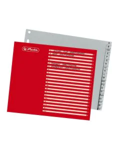 Photo Jeu de 20 Intercalaires alphabétiques en plastique - 225 x 180 mm : HERLITZ 10843514 