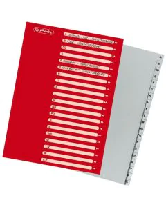 Photo Jeu de 20 Intercalaires alphabétiques en plastique - 225 x 297 mm : HERLITZ 10843522 