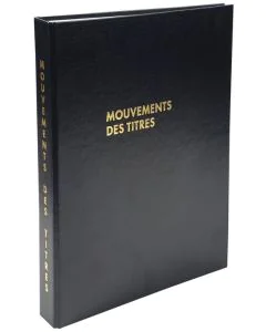 Registre Mouvements de titres et Fiches des actionnaires 591E Exacompta Classeur