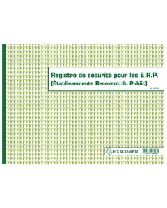 Registre de sécurité Incendie pour Etablissement recevant du public EXACOMPTA 6623E