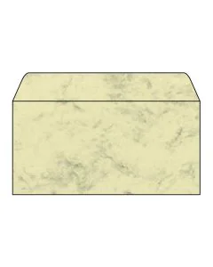 SIGEL DP074 : Lot de 50 enveloppes marbrées - 110 x 220 mm - Beige