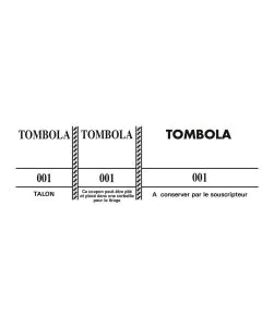 TOMBOLA Carnet de 100 tickets - BLANC Modèle
