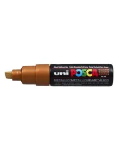 UNI-BALL : Marqueur peinture Posca PC 8K - Pointe biseautée de 8 mm - Bronzé - PC-8K BR