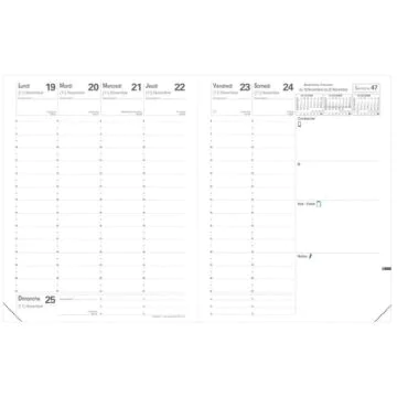 Agenda Semainier 2024 - Ministre - 160 x 240 mm - Bleu : QUO VADIS Club image