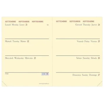 Agenda de poche 2025 - Miniweek - 70 x 100 mm - Noir QUO VADIS pages