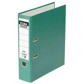 Classeur à levier - Dos 80 mm - Vert : ELBA Rado Brillant Photo