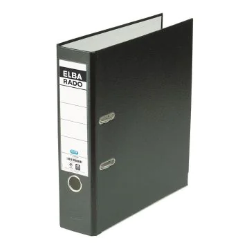 Classeur à levier - Dos 80 mm - Noir : ELBA Rado Brillant Photo 