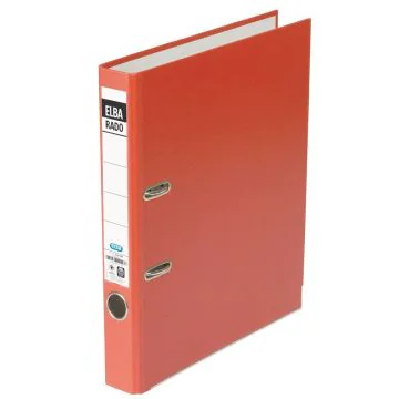 Classeur à levier en PVC - Dos 50 mm - Rouge : ELBA Rado Plast Image