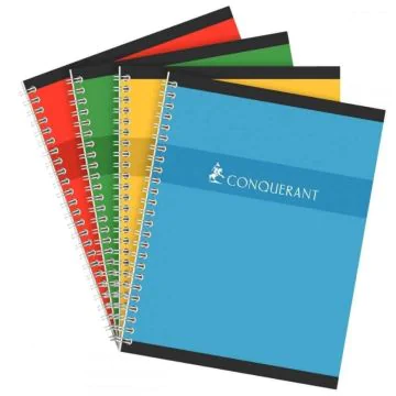 Cahier 17 x 22 cm - 100 pages Grands carreaux : CONQUERANT Visuel