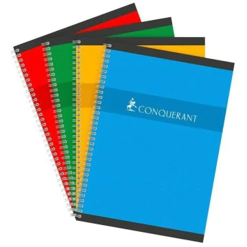 Cahier 100 pages Grands carreaux - 24 x 32 cm : CONQUERANT Visuel
