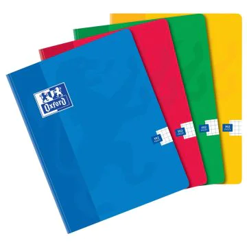 Photo OXFORD : Cahier brochure - 192 pages à petits carreaux 240 x 320 mm Grand format