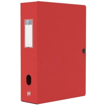Boite de classement Memphis avec bouton - 100 mm - Rouge : OXFORD Visuel