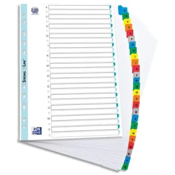 Jeu de 26 Intercalaires Alphabétiques en carton - 230 x 297 mm : OXFORD Modèle