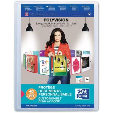 Protège-documents personnalisable de 40 vues : OXFORD Polyvision