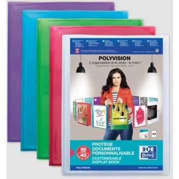 Protège-Documents Personnalisable de 80 Vues - Assortiment : ELBA Polyvision Visuel