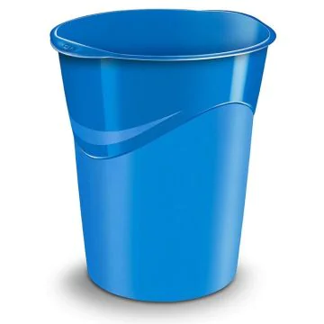 Corbeille à papier Gloss - 14 litres Bleu : CEP Visuel