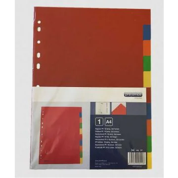Photo Jeu de 10 Intercalaires neutres en plastique - A4 PRO OFFICE