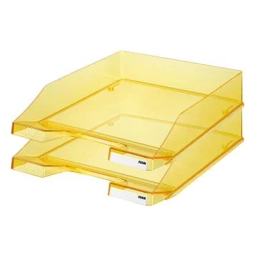 Corbeille à courrier Klassik Transparent - Jaune HAN Modèle