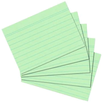 Lot de 100 Fiches Bristol lignées - 74 x 105 mm - Vert : HERLITZ Image