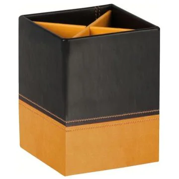 Pot à crayons 4 compartiments - Noir/Orange RHODIA