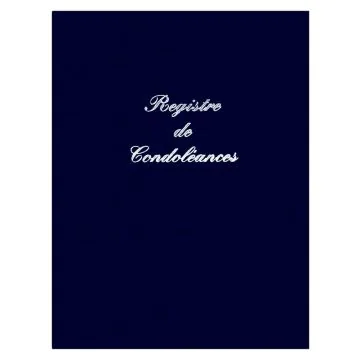 Registre de condoléances pour Messages - Bleu ELVE modèle