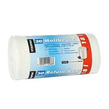 Photo Lot de 30 sacs poubelle - 18 litres - Blanc PAPSTAR-image
