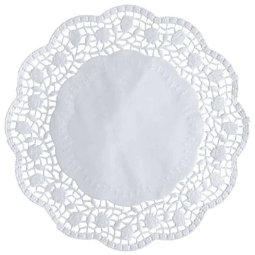 Photo Napperon en papier - Rond - 180 mm - Blanc PAP STAR