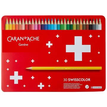 Étui de 30 Crayons de couleurs Swisscolor - Assortiment : CARAN D'ACHE Modèle