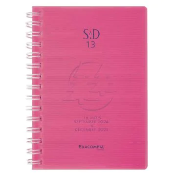 Agenda 2024/2025 Semainier de bureau SAD 19W - 180 x 140 mm EXACOMPTA Bleu