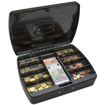 Caisse à Monnaie à serrure à code - 330 x 240 mm WEDO Ouvert
