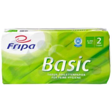 Rouleau de papier toilette - 2 couches : FRIPA Lot de 8 Visuel