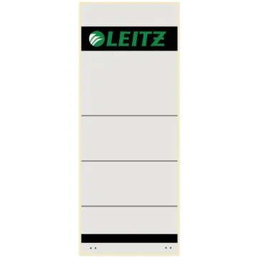 Photo Etiquettes Dos de classeur - 61 x 157 mm - Gris : LEITZ Lot de 10 - 1647-00-85