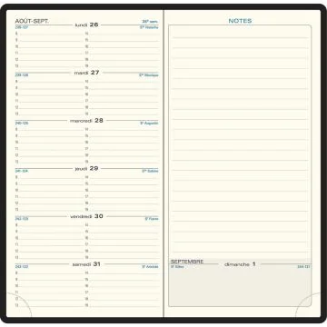 Agenda de poche Semainier 2025 - 175 x 90 mm Assortiment EXACOMPTA Espace 17