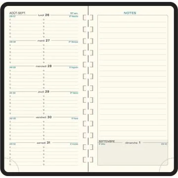 Agenda Semainier de poche 2024 spiralé 175 x 90 mm EXACOMPTA